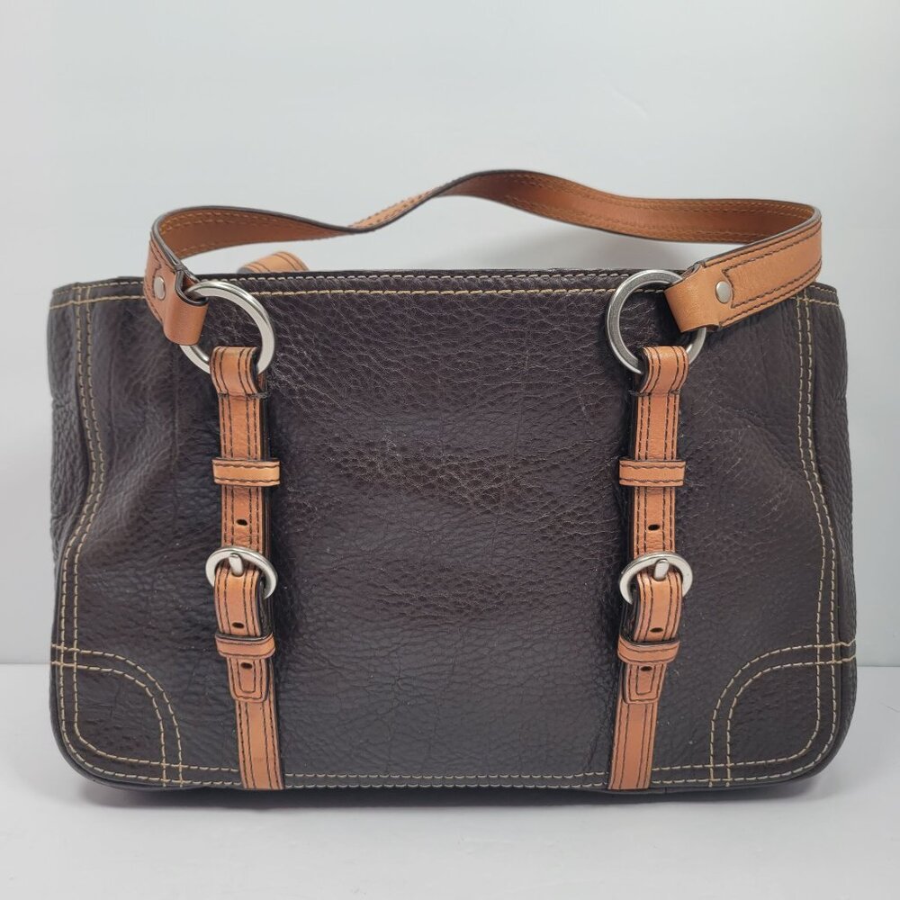 Coach Chelsea Women's Brown Pebbled Leather 2 Handles Tote Bag - Picture 2 of 11